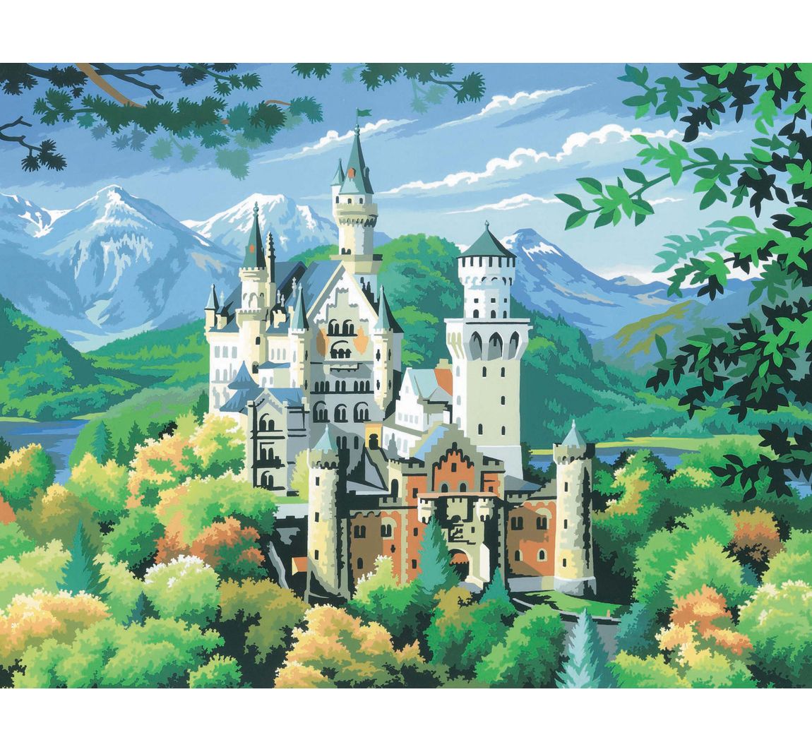 Malen nach Zahlen 'Schloss Neuschwanstein'