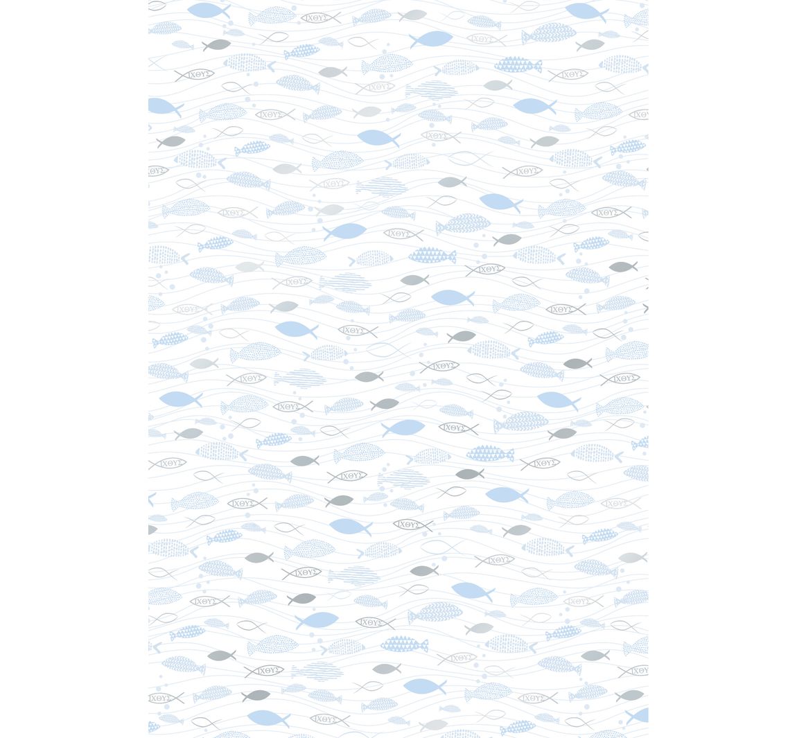 Designkarton 'Hotfoil', Fischschwarm