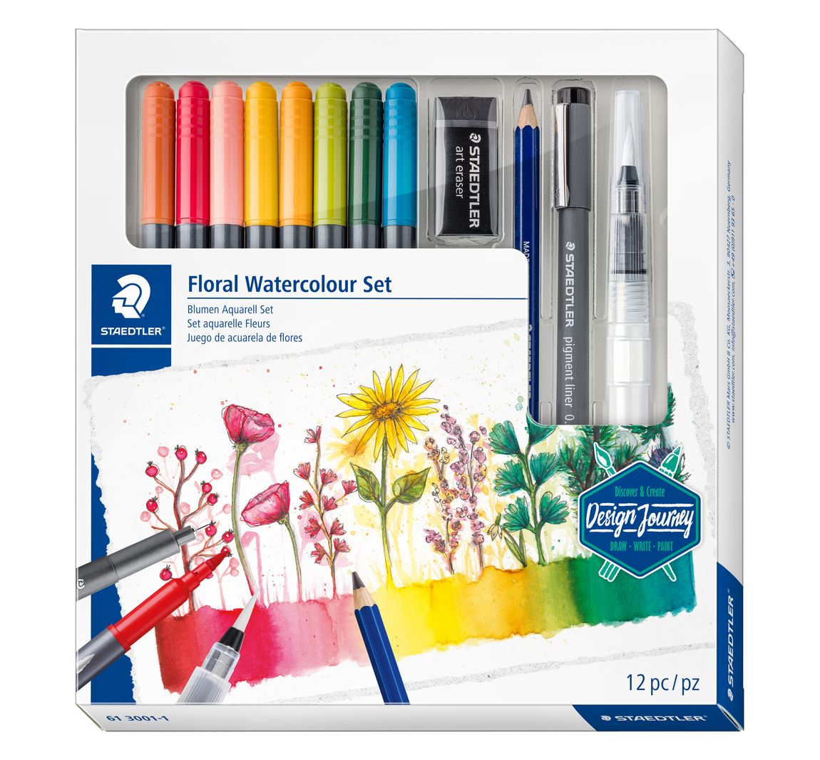 STAEDTLER Aquarell-Set 'Blumen'