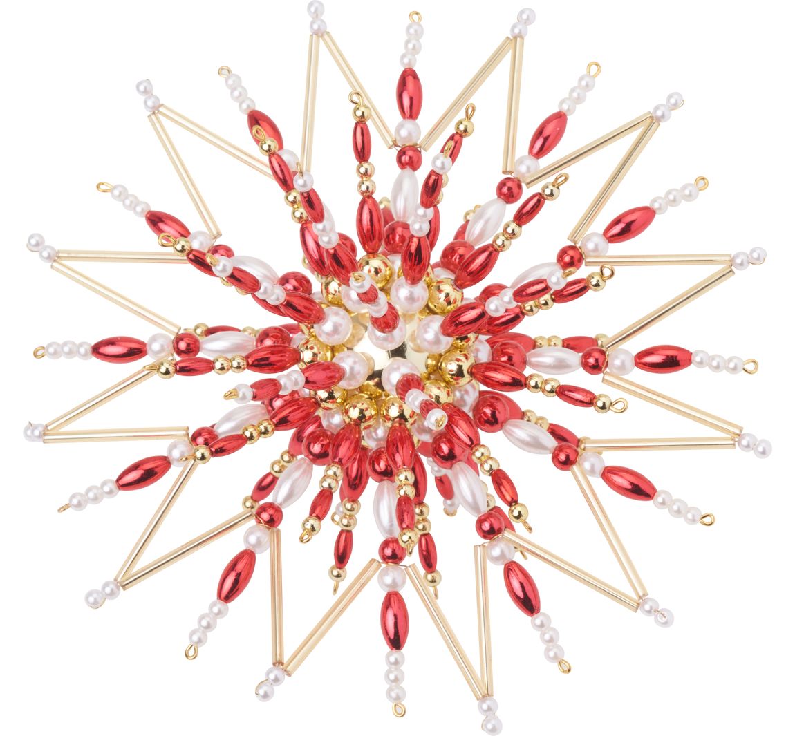 Perlenstern-Komplettset 'Classic Red/Gold'