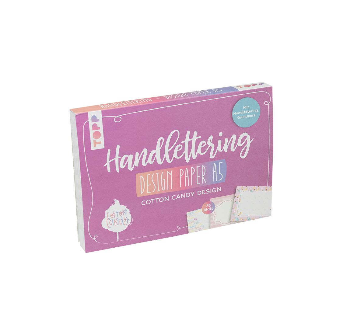 Handlettering Design Paper Block Cotton Candy A5