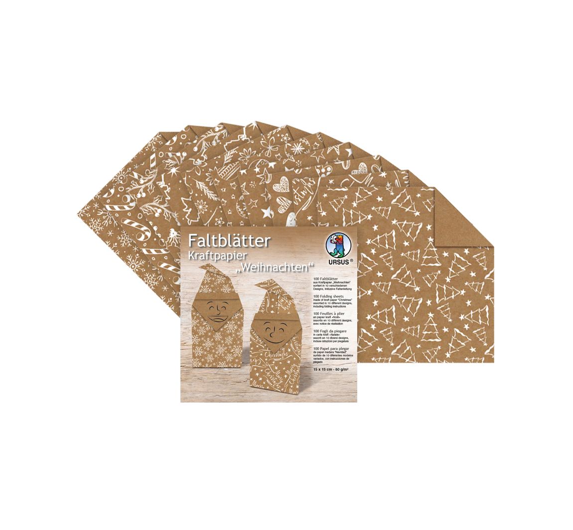 Faltblätter 'Kraftpapier Weihnachten'