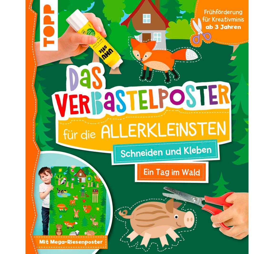 Buch 'Das Verbastelposter-Buch für die Allerkleinsten. - Ein Tag im Wald.'