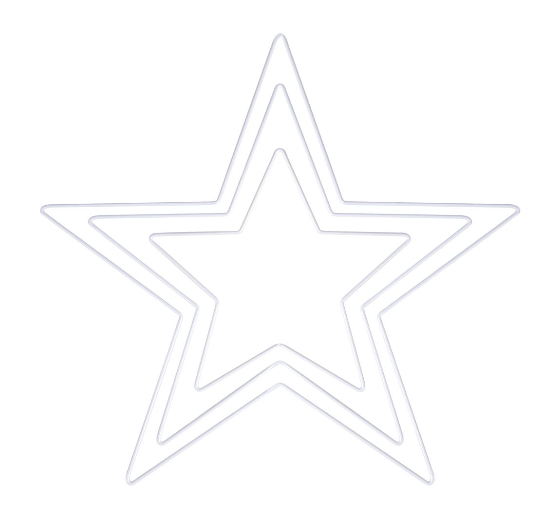 Metallring 'Stern', 3er-Set, Weiß