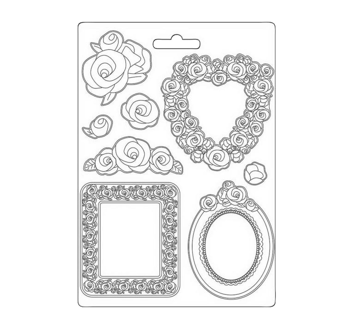 Gießform 'Rosen Rahmen'