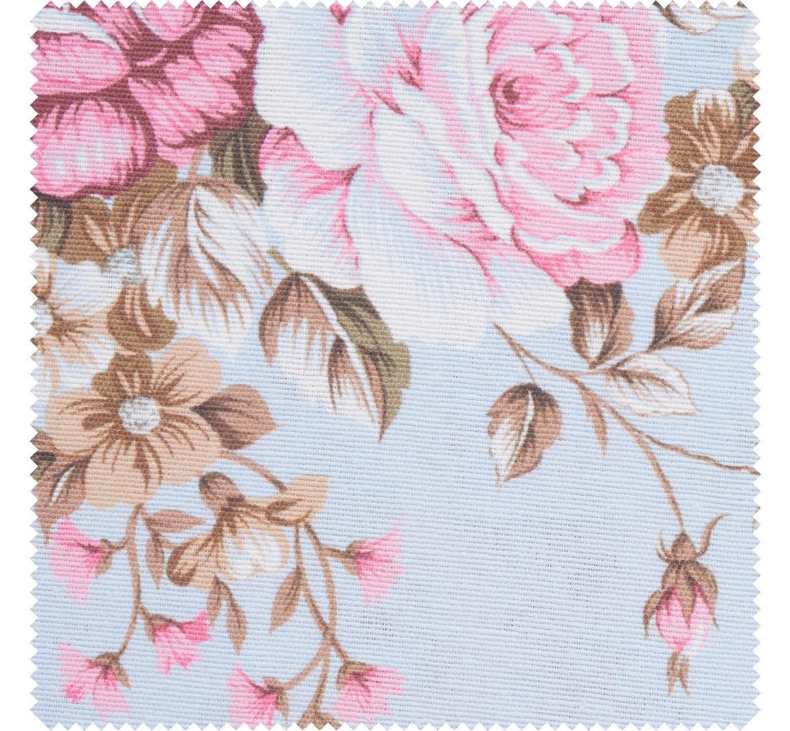 Motiv-Stoff Leinenoptik 'Rakel-Blau'