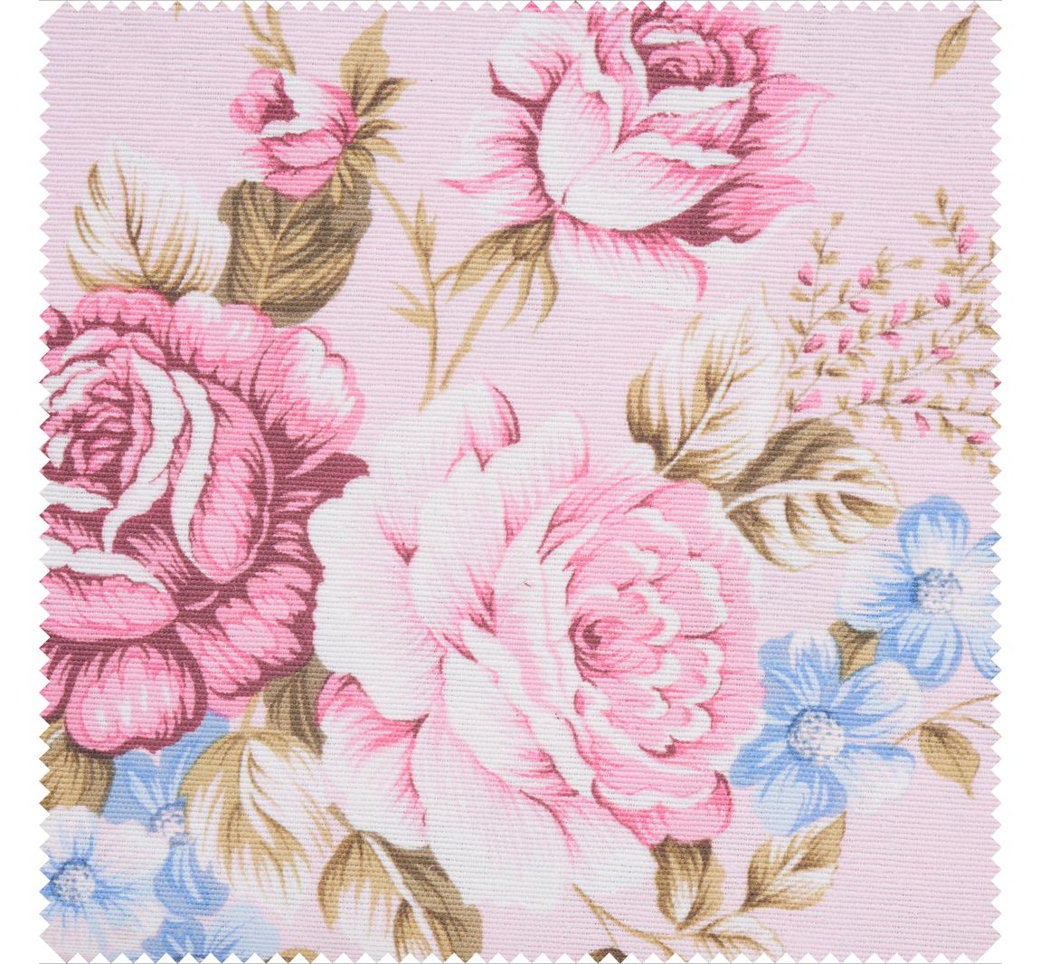 Motiv-Stoff Leinenoptik 'Rakel-Rose'