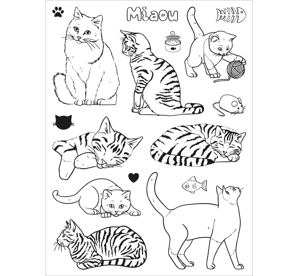 Stempel-Set 'Katzen'