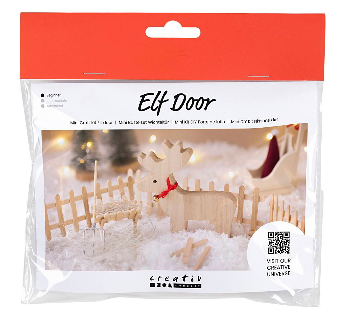 Mini Bastelset Wichteltür 'Rentier'