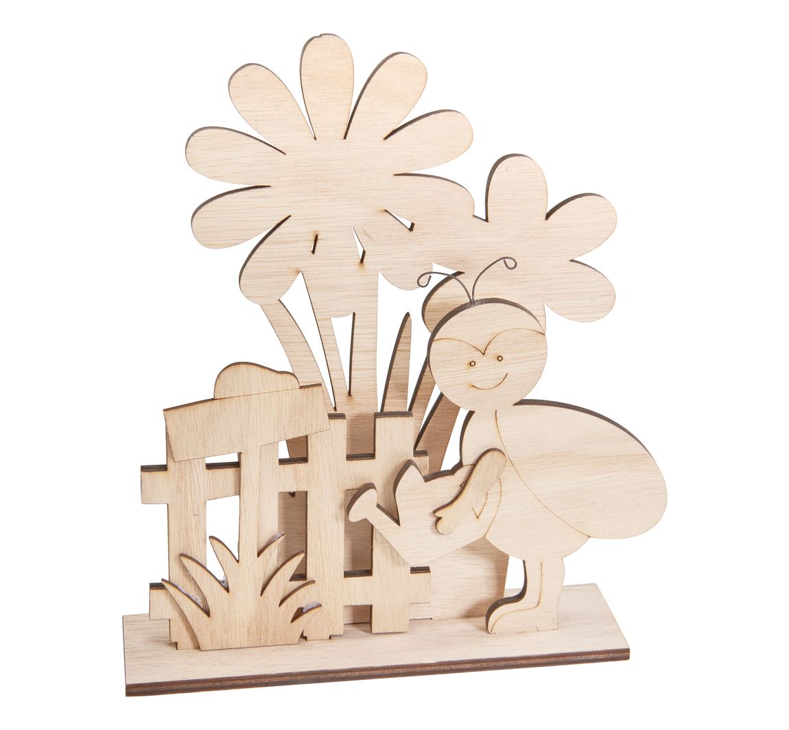 VBS Holz-Steckmotiv 'Frühlingsbote am Gartenzaun'