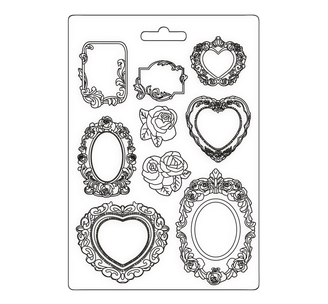 Gießform 'Precious - Bilderrahmen Rosen'