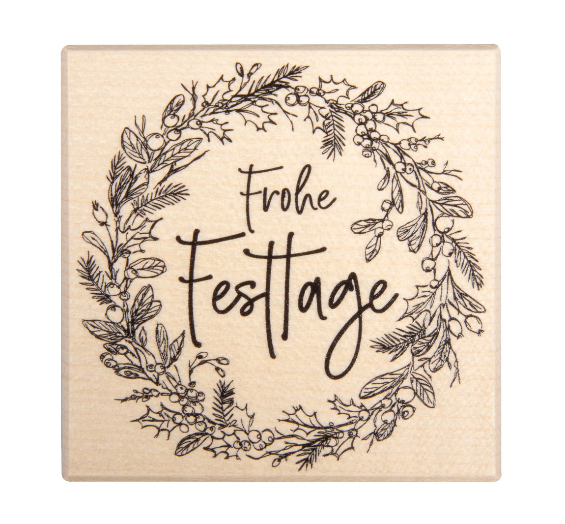 BUTTERER Stempel 'Frohe Festtage'