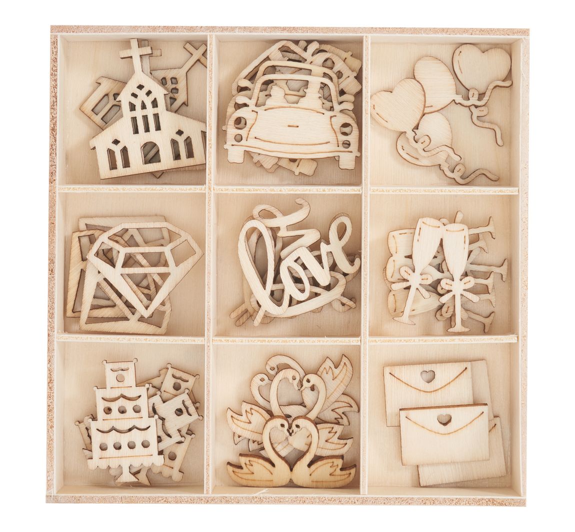 Holz-Streuteile 'Hochzeit'