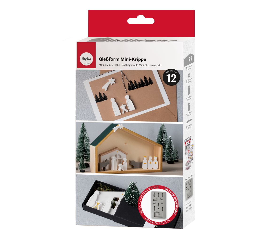 Silikon Gießform 'Mini Krippe'