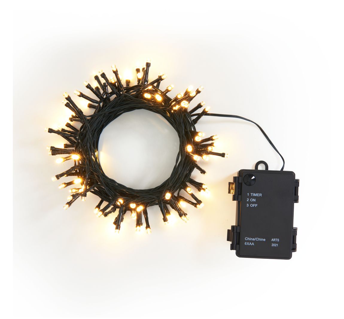 Outdoor Mini-LED-Lichterkette, 10 m, Grün, 100 LEDs