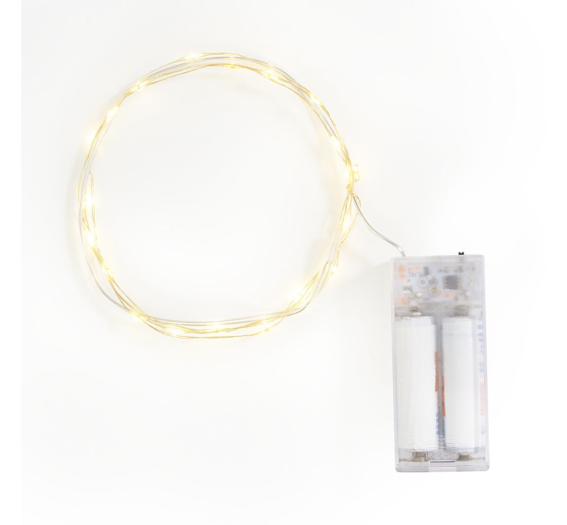 Micro-LED-Lichterkette mit Timer 6/18Std., 20 LEDs