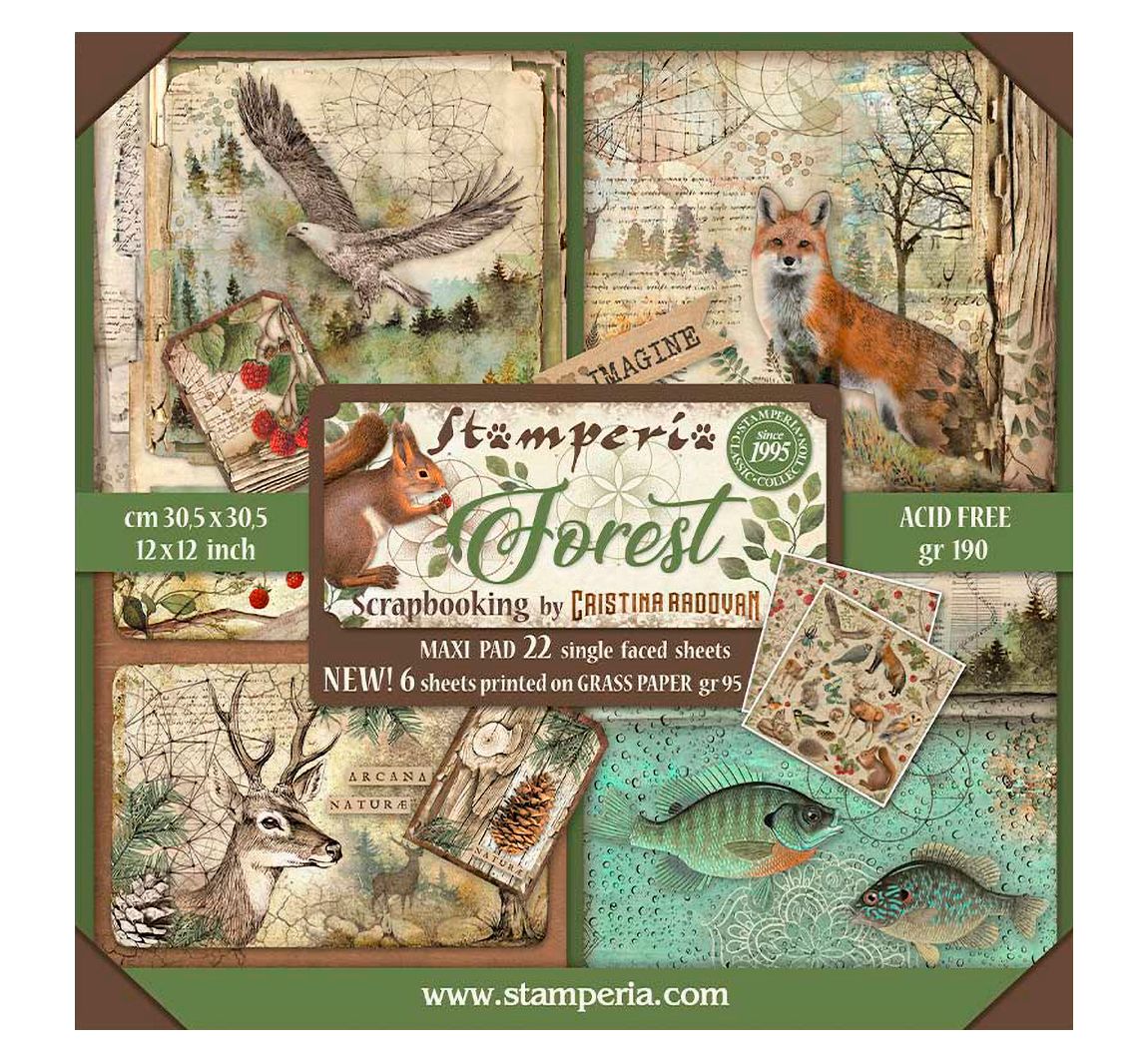 Maxi Scrapbook-Block 'Forest'