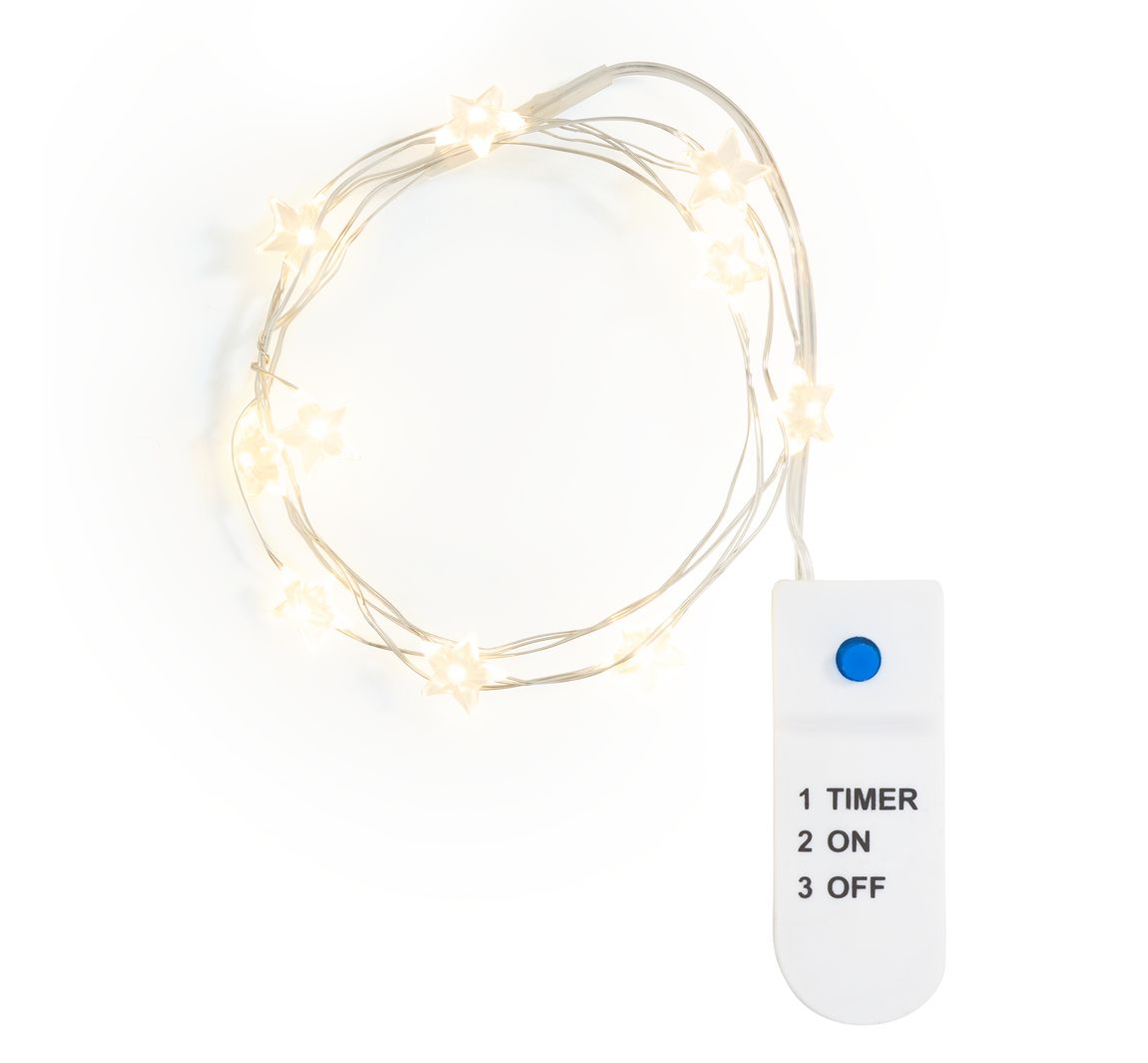 VBS Micro-LED-Lichterkette 'Stern', 10 LEDs, mit Timer