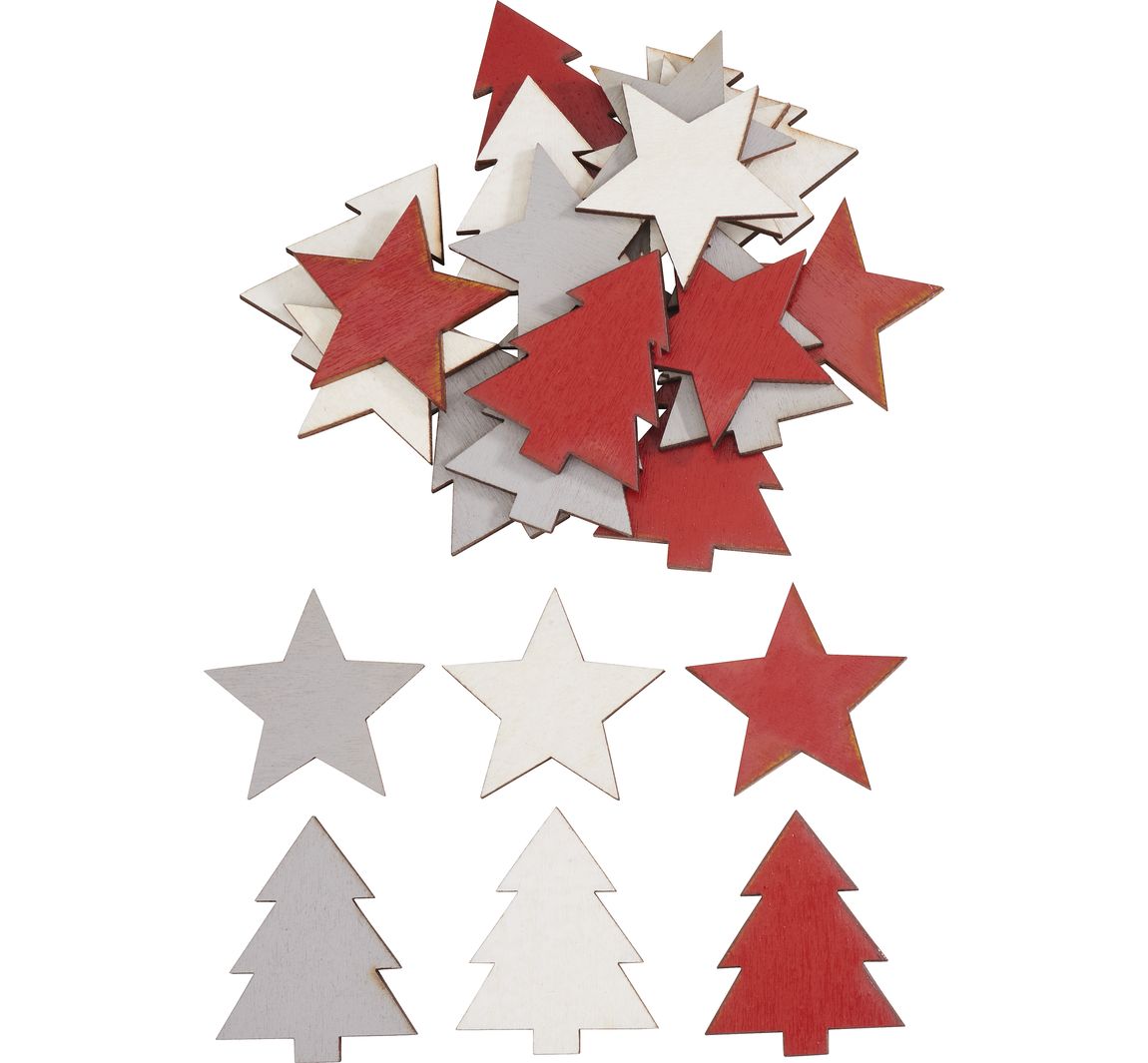VBS Streuteile 'Tanne & Stern',  24 Stück
