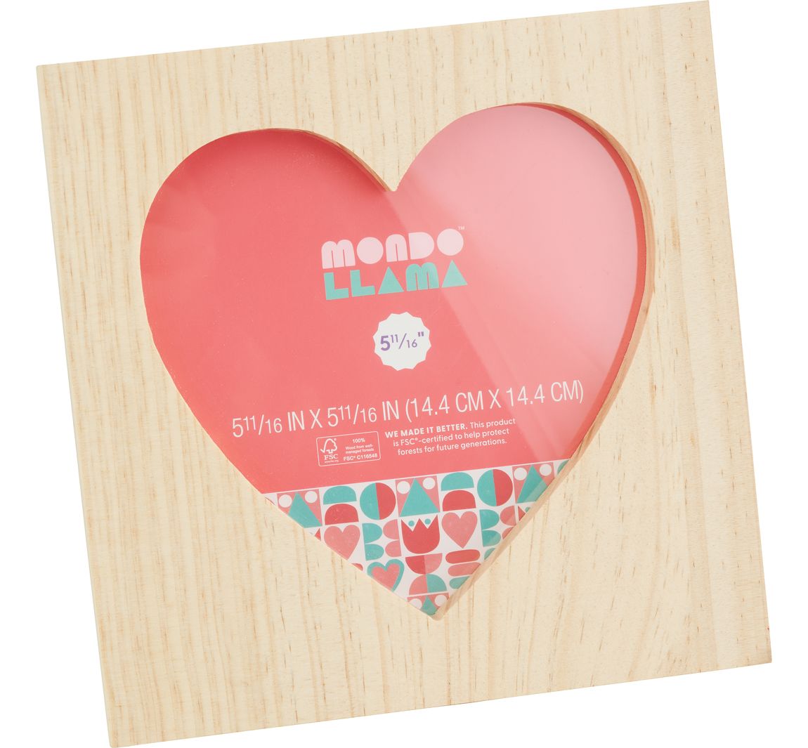 VBS Holz-Bilderrahmen 'Herz'