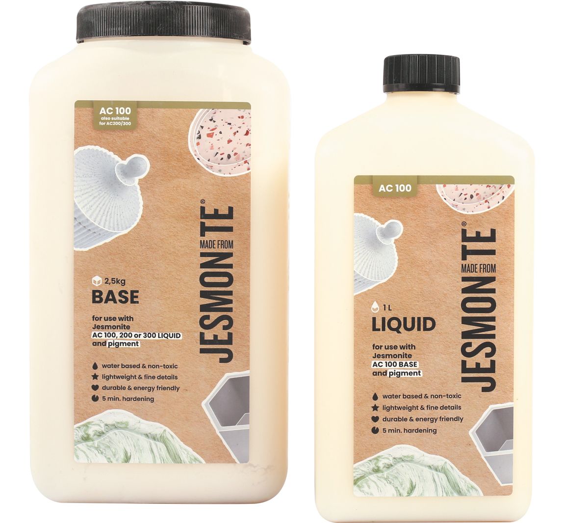 Jesmonite AC 100 Duoset ' 1L Liquid + 2,5 KG Base'