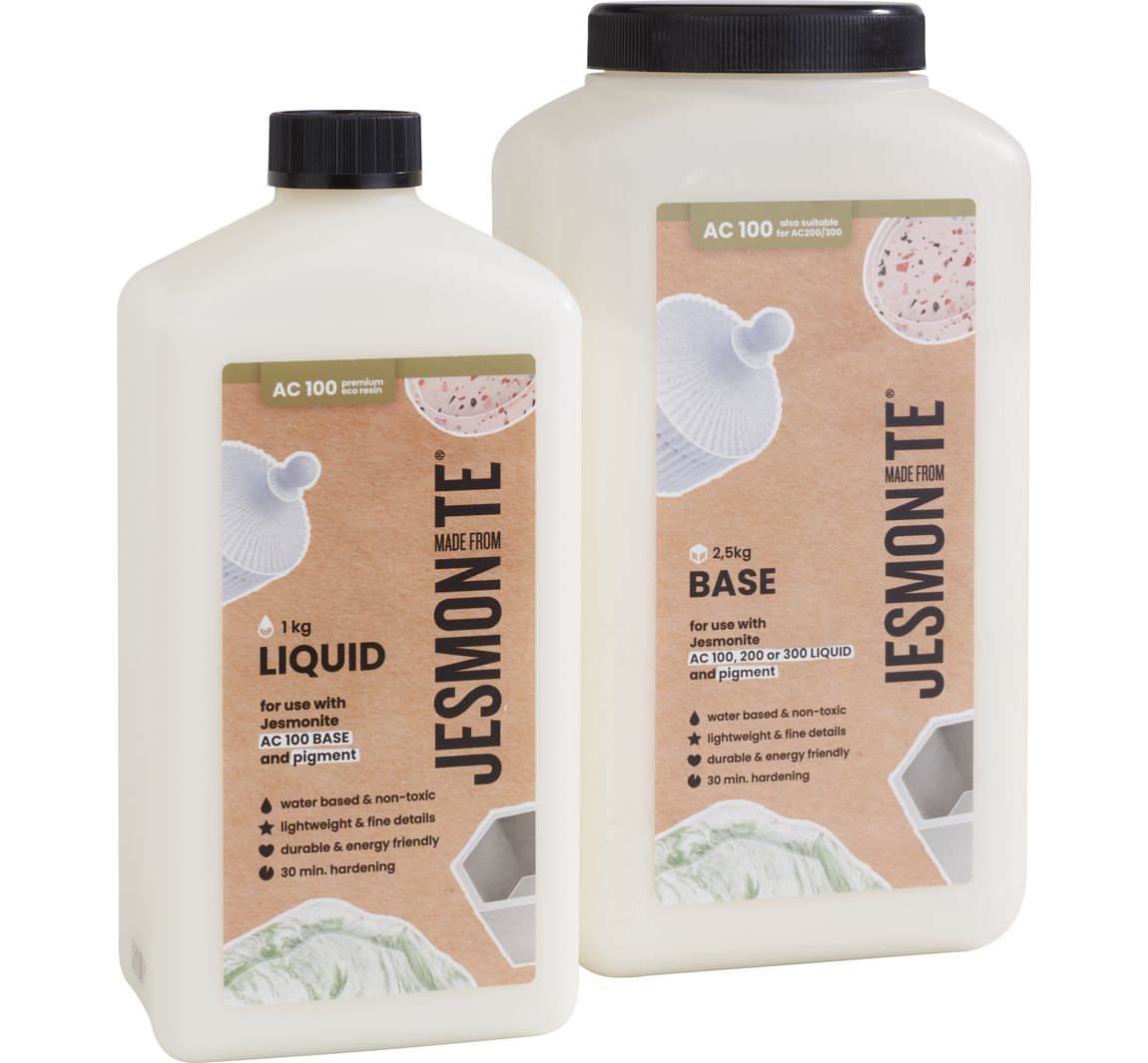 Jesmonite AC 100 Duoset '500 ml Liquid + 1,25 KG Base'