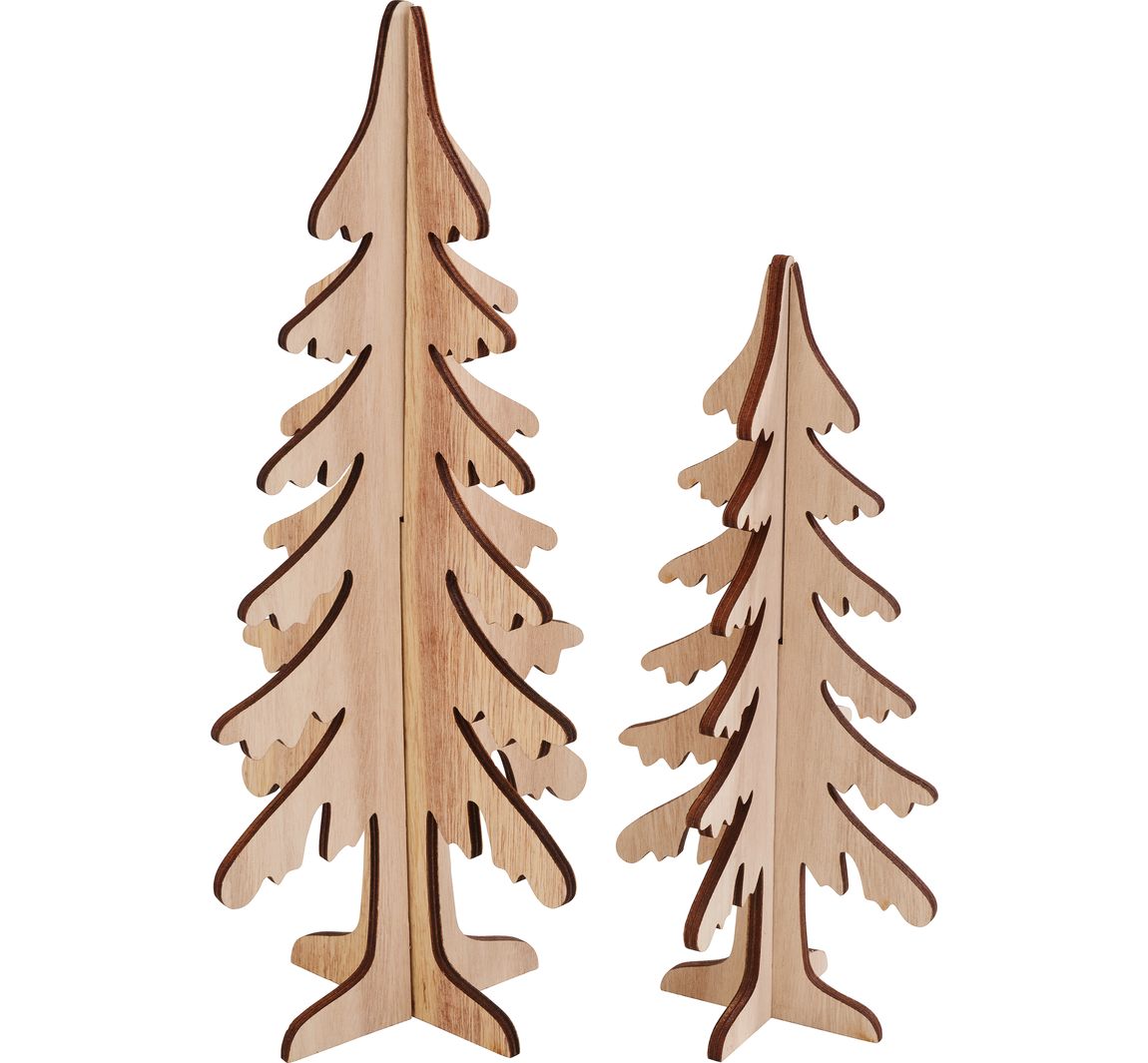 VBS Holz-Steckmotiv 'Tannenbäume', 2er-Set