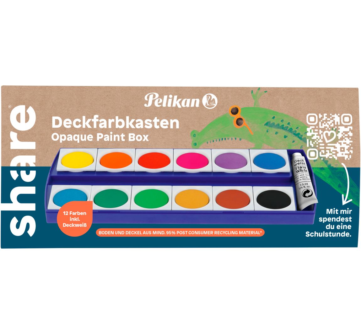 share Deckfarbkasten, 12 Farben