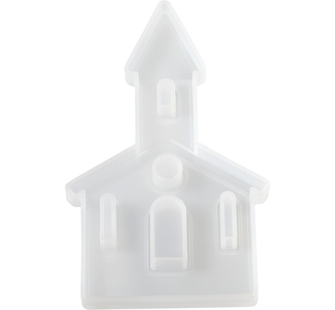 Silikon-Gießform 'Kirche', mit Steckkante
