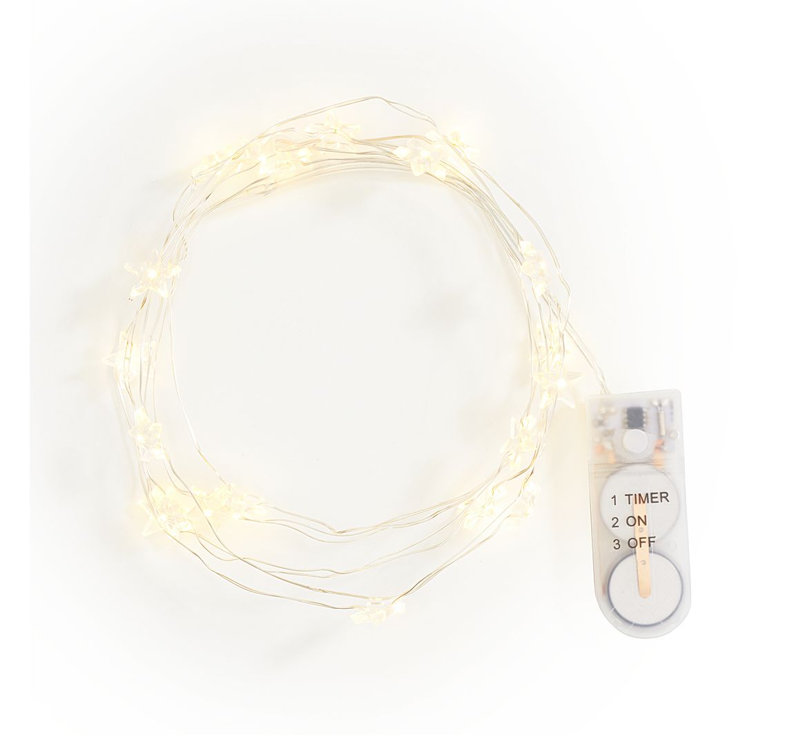 VBS Micro-LED-Lichterkette 'Stern', mit Timer