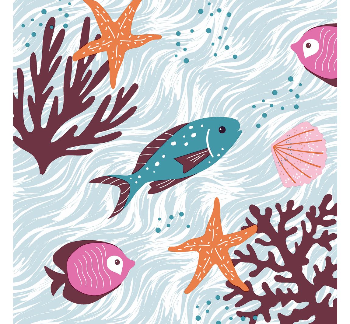 Serviette 'Ocean Safari'