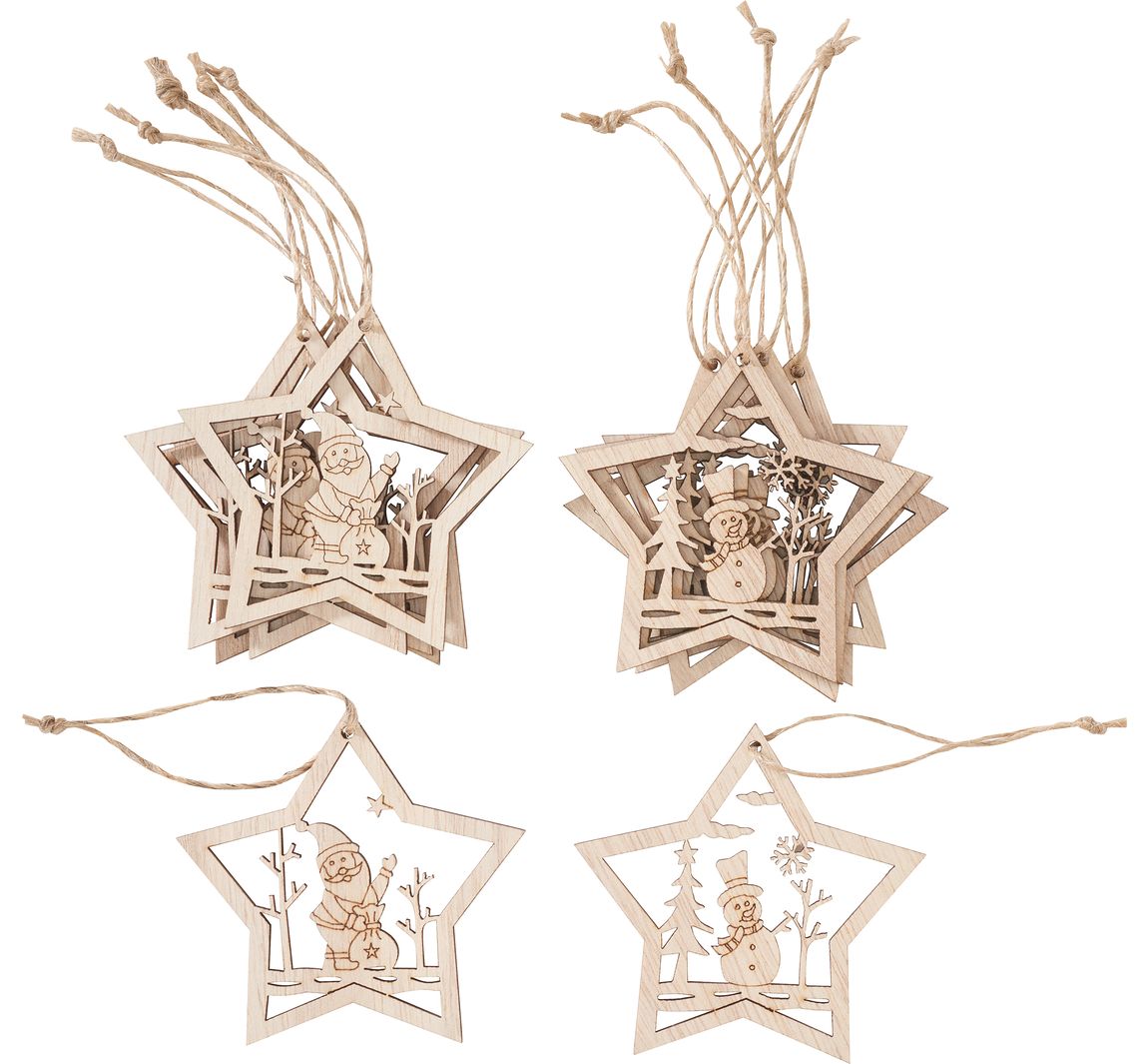 VBS Anhänger Baumschmuck 'Santa und Schneemann'