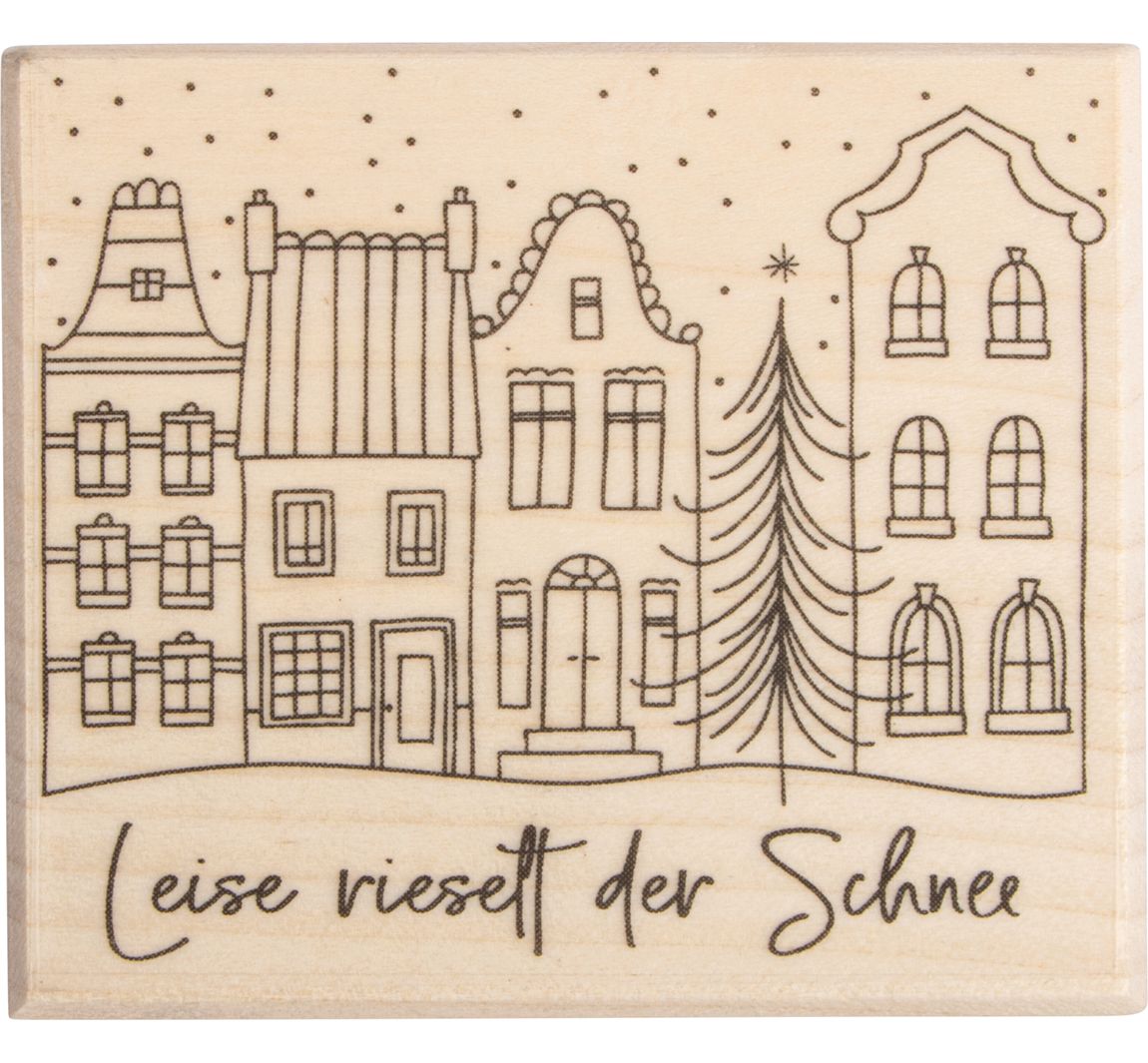BUTTERER Stempel 'Leise rieselt der Schnee'
