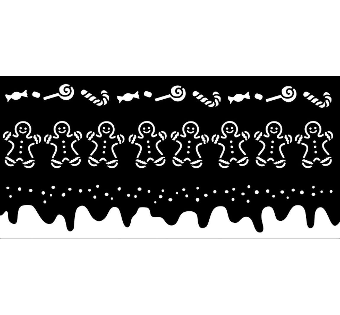 Schablone 'Candy Christmas - Stripes'