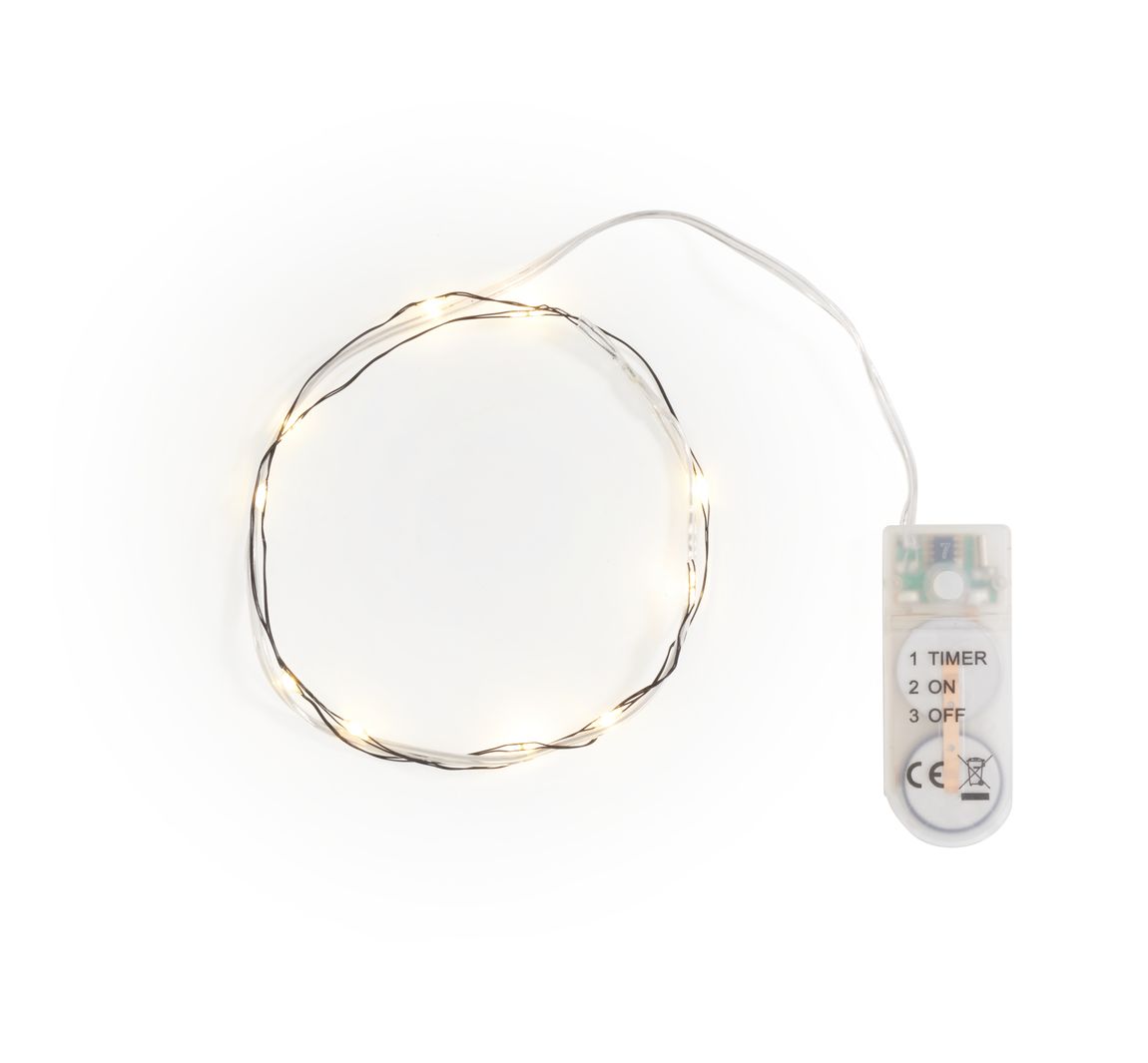 Micro-LED-Lichterkette mit Timer 6/18Std., 10 LEDs