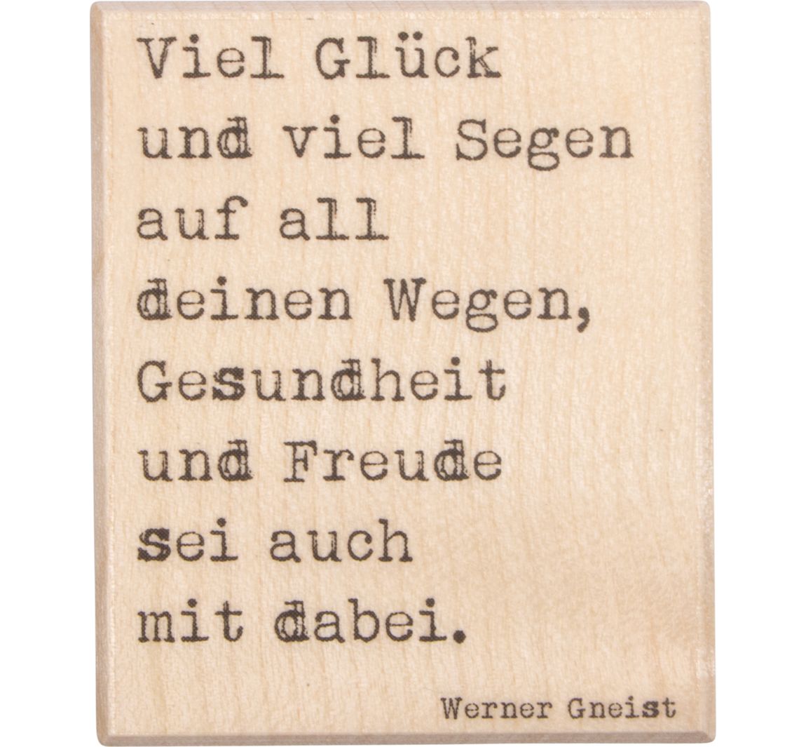 BUTTERER Stempel 'Viel Glück und viel Segen'