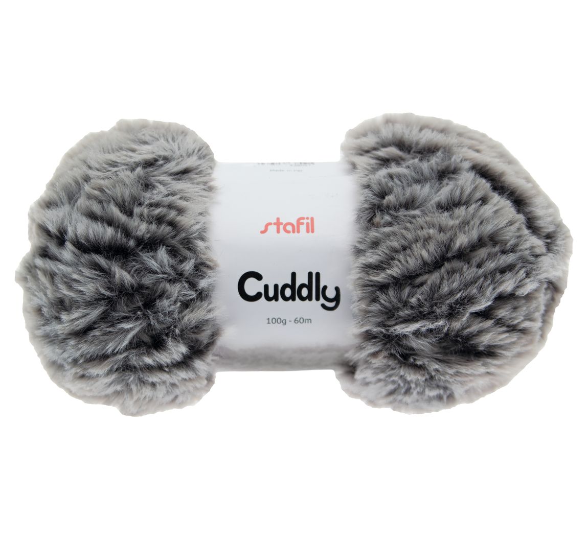 Wolle 'Cuddly' - Schwarz-Melange