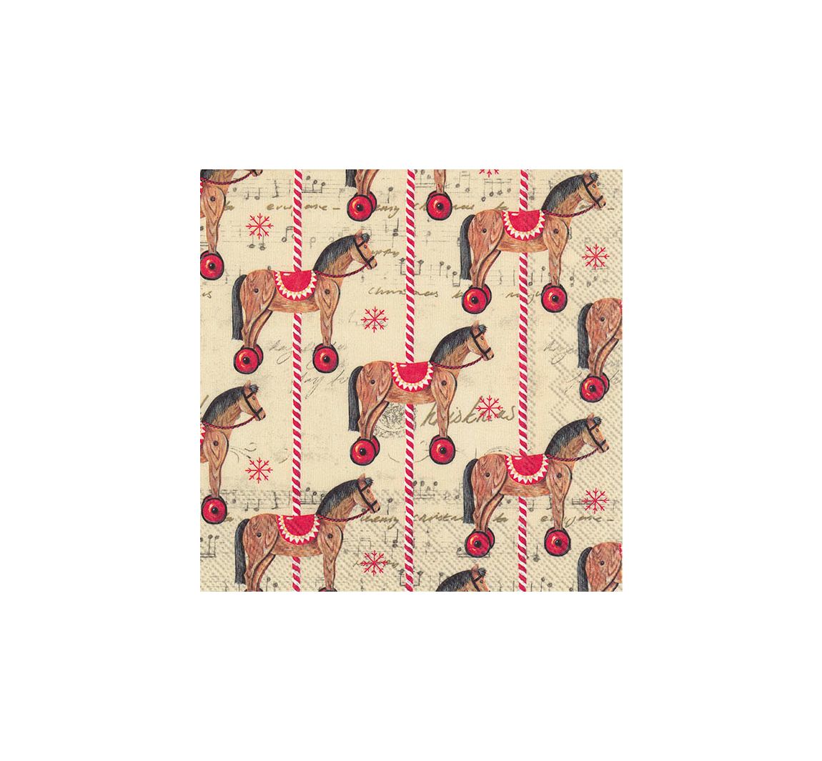 Serviette 'Karussell Pferde' - 5 Stück
