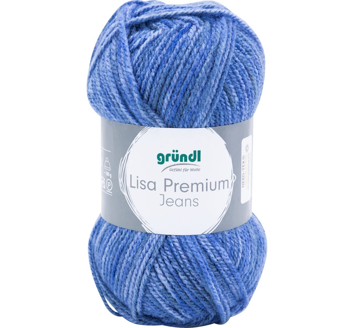 Gründl Wolle 'Lisa Premium Jeans' - Jeansblau-Meliert