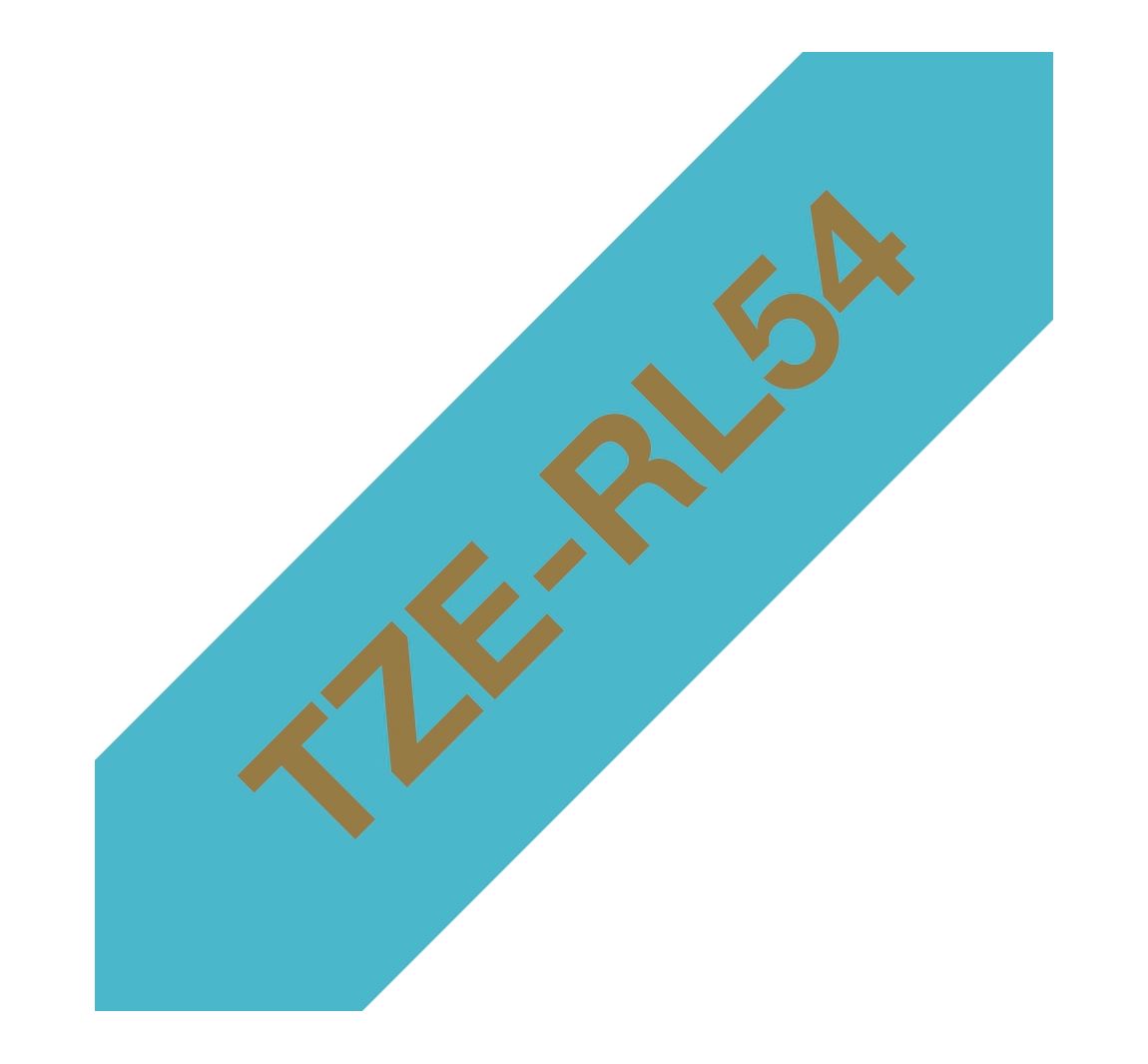 Brother P-touch Textil-Schriftband, 24 mm - Gold auf Hellblau