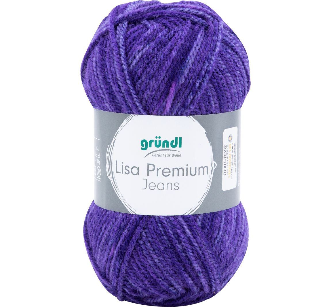 Gründl Wolle 'Lisa Premium Jeans' - Violett-Meliert