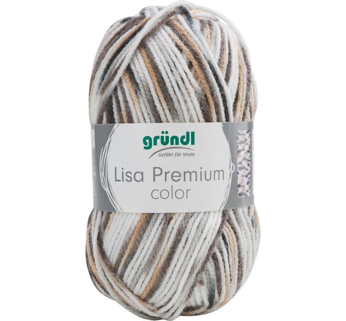 Gründl Wolle 'Lisa Premium Color' - Schwarz/Grau/Weiß