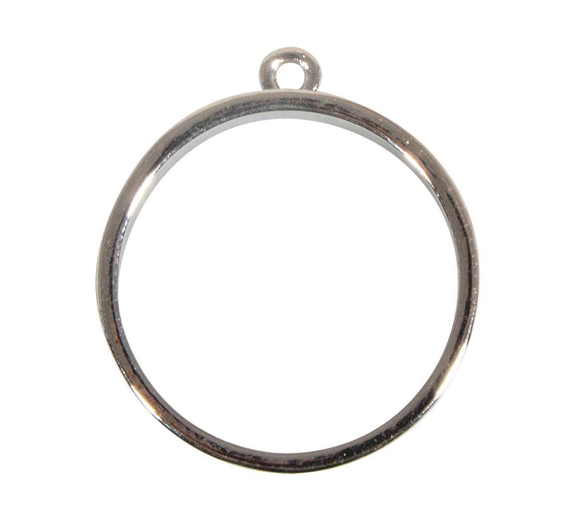 Schmuck-Metallfassung 'Rund' - Silber