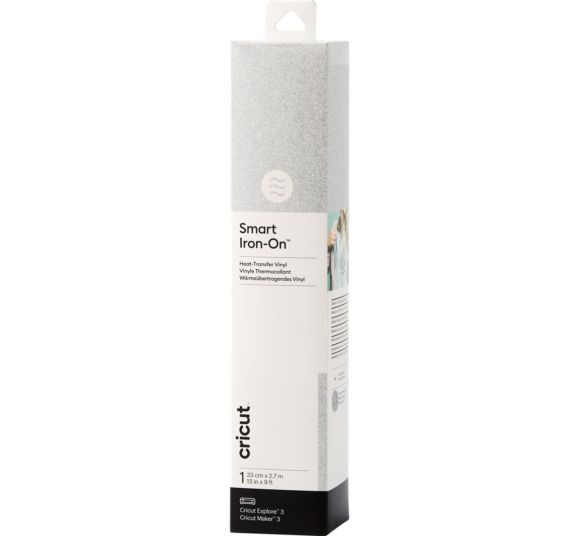 Cricut Aufbügelfolie 'Smart Iron-on', 33 x 270 cm - Glitter Silver