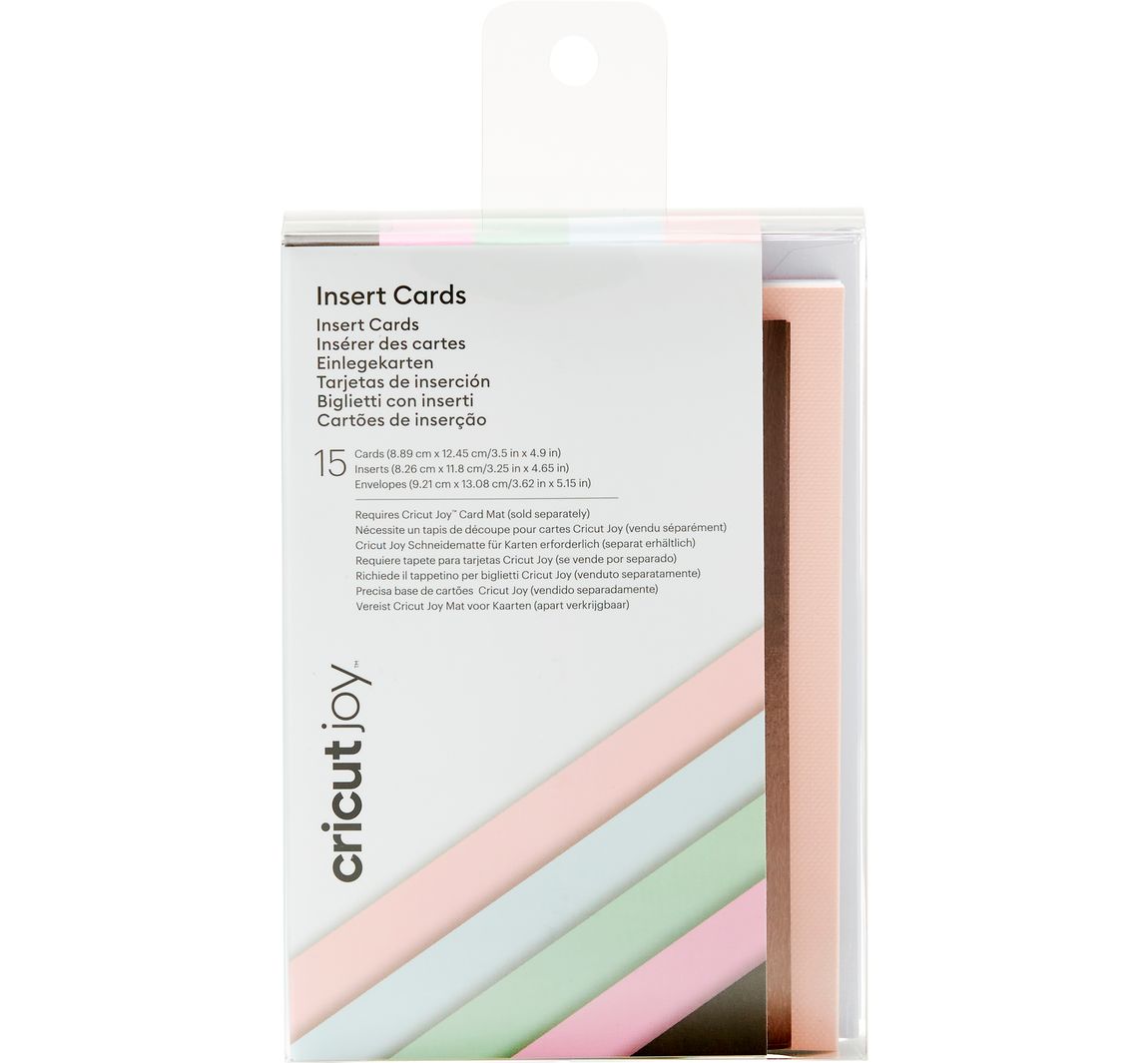 Cricut Joy Doppelkarten mit Einleger & Umschlägen 'Insert Cards', 8,89 x 12,45 c - Macarons