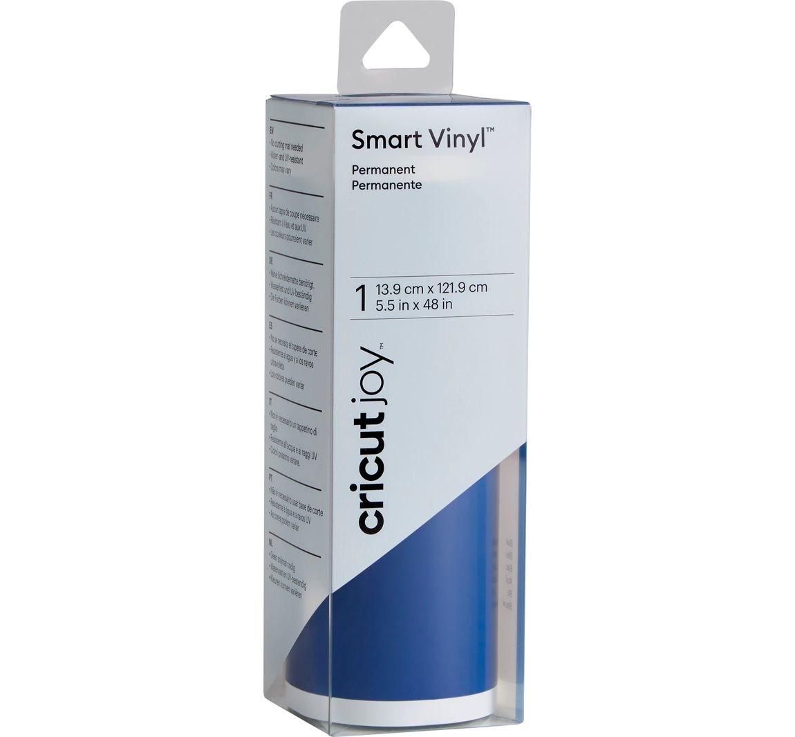 Cricut Joy Selbstklebende Vinylfolie - Glänzend 'Smart Vinyl - Permanent', 13,9  - Blue