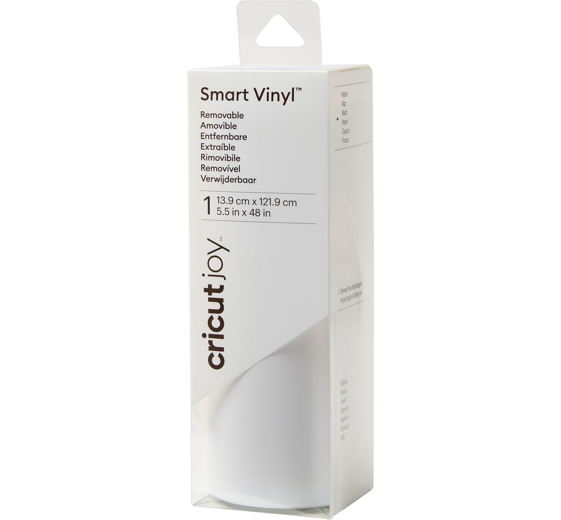 Cricut Joy Selbstklebende Vinylfolie - Matt 'Smart Vinyl - Removable', 13,9 x 12 - White