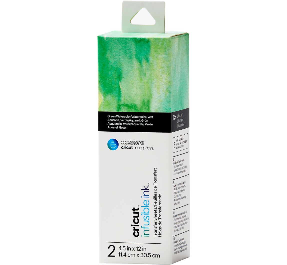 Cricut Motiv Transferbogen 'Infusible Ink', 11,4 x 30,5 cm - Green Watercolor