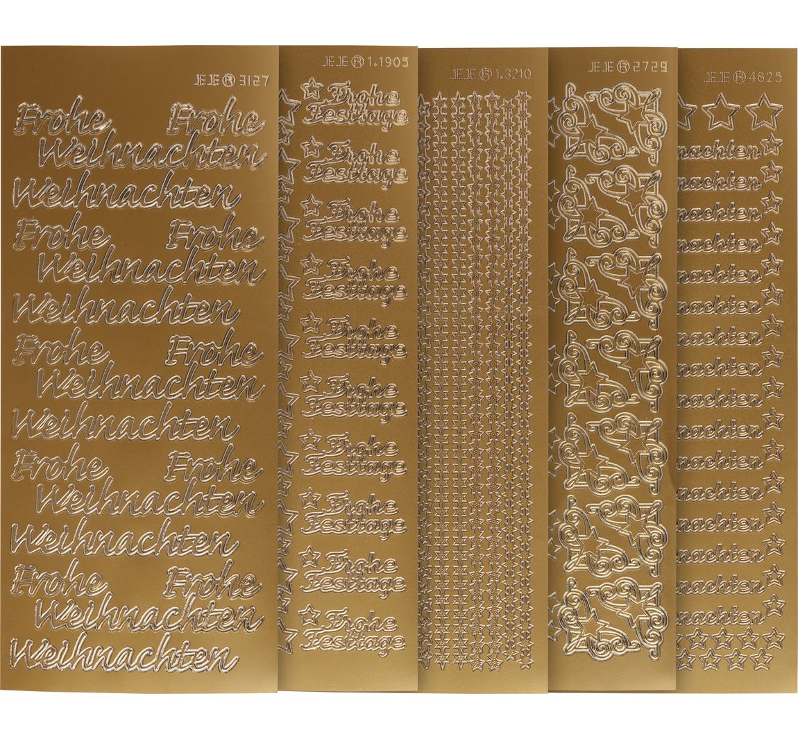 VBS Reliefsticker-Set 'Frohe Weihnachten' - Gold