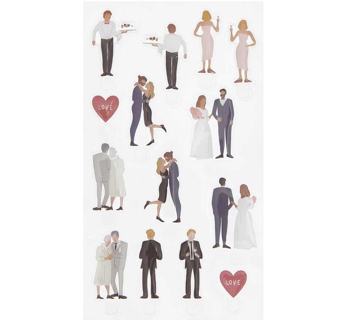 Rico Design Gel Sticker 'FIGURICO' - Hochzeit 'Klassik'